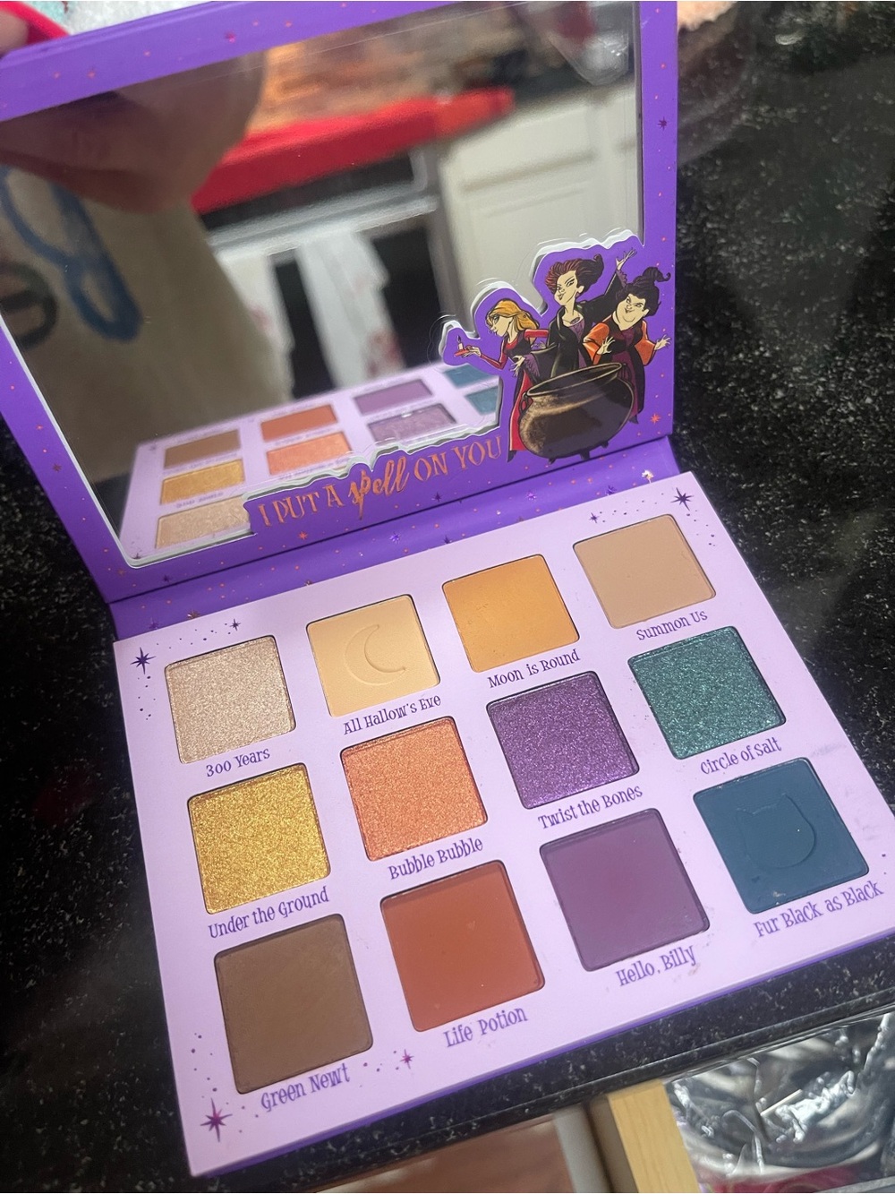 Colourpop witching hour Hocus Pocus Eyeshadow Palette — Gold, Peach, Purple